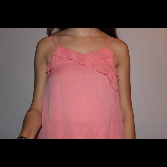 Nice Pink Ruffle Tank - Picture 2 of 2
